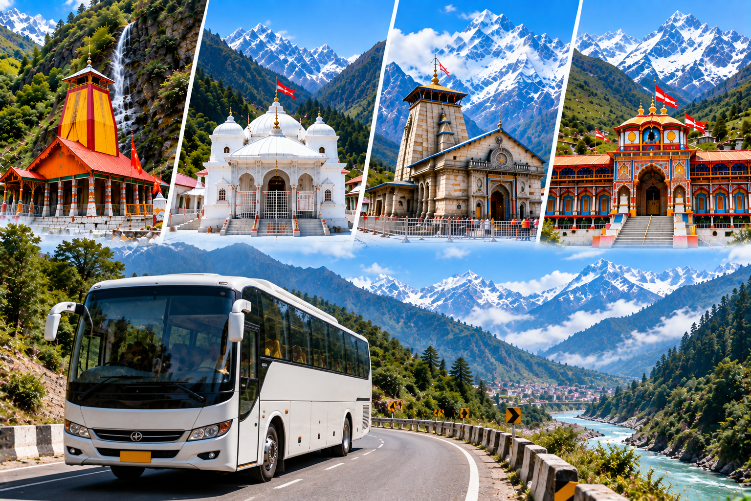 Faridabad to Char Dham Yatra Tour Packages by Bus - Complete Pilgrimage Guide
